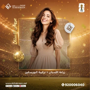 زراعة الأسنان + تركيبة البورسلين